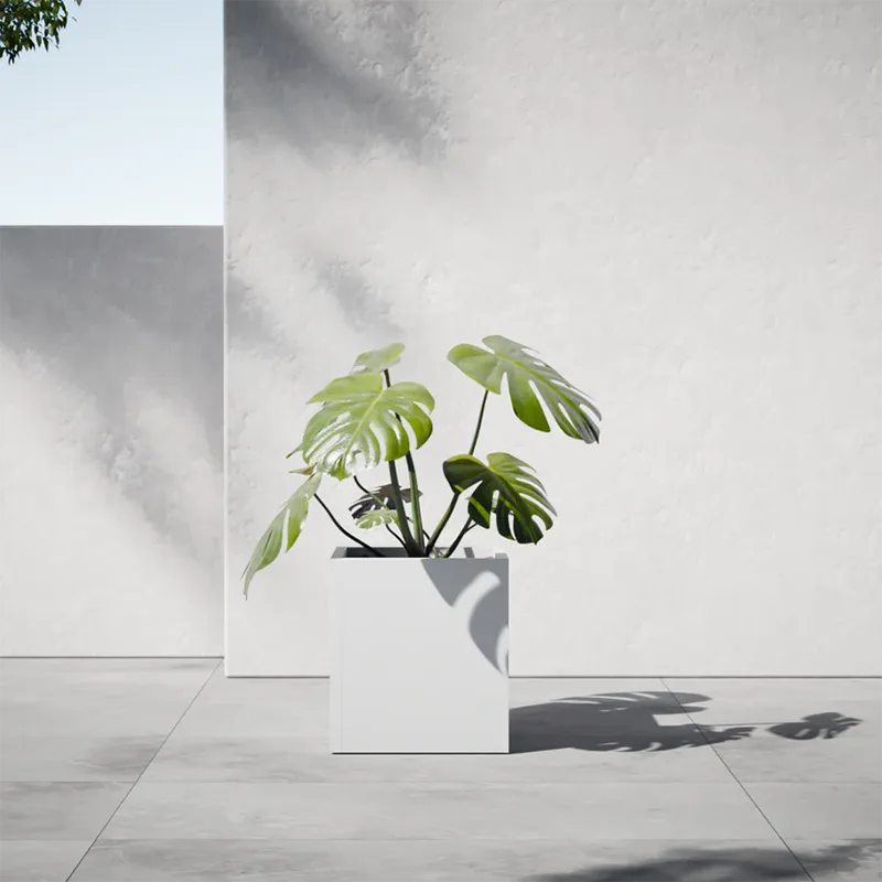 Lightweight Square Outdoor Planter
