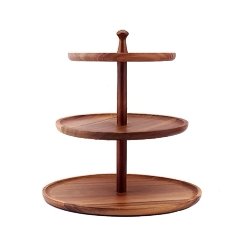 Rak Dessert Kayu Tiered